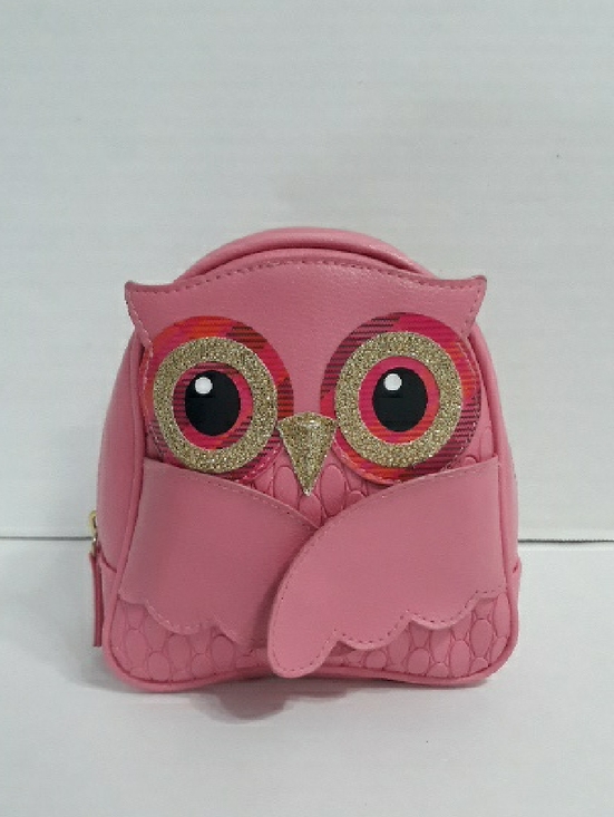 Bath & Body Works Handbags - Bath & Body Works Pink & Gold Owl Mini Cosmetic Bag *GUC*